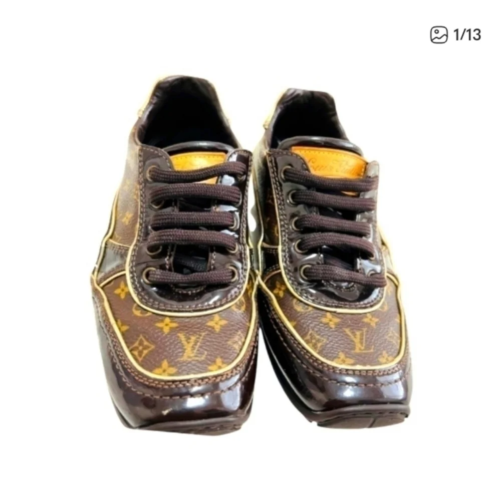 Louis Vuitton Monogram Suede Trainers Size 13 Kids - Picture 14 of 17